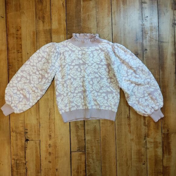 Janie and Jack Other - Janie and Jack 12 purple knit shirt balloon sleeve winter holiday dressy